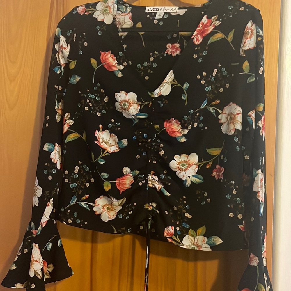 Black Floral Top
